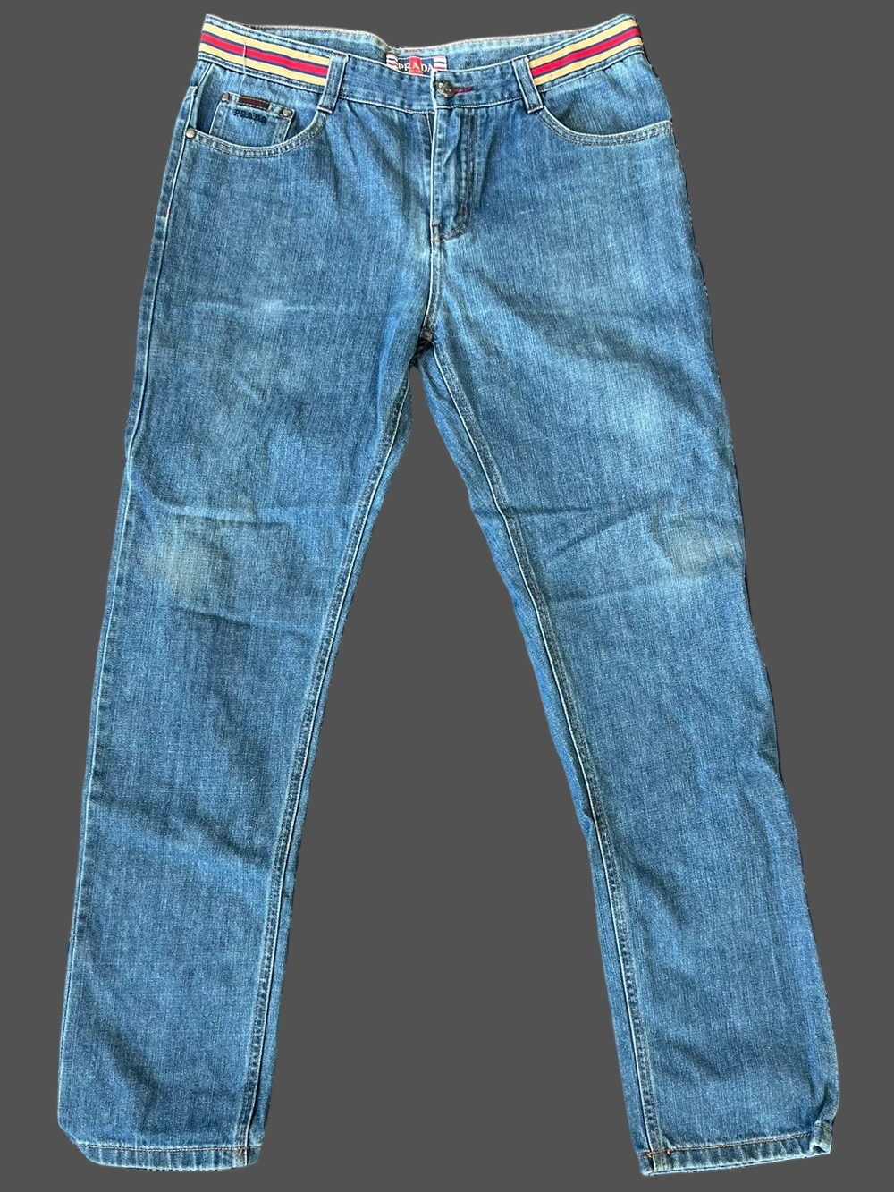 Prada Vintage Sport, Linea Rossa Denim Jeans